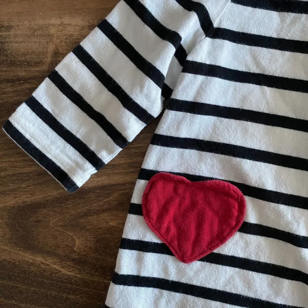 Gap Striped Heart Pocket Tunic Girls' 3-6 Months